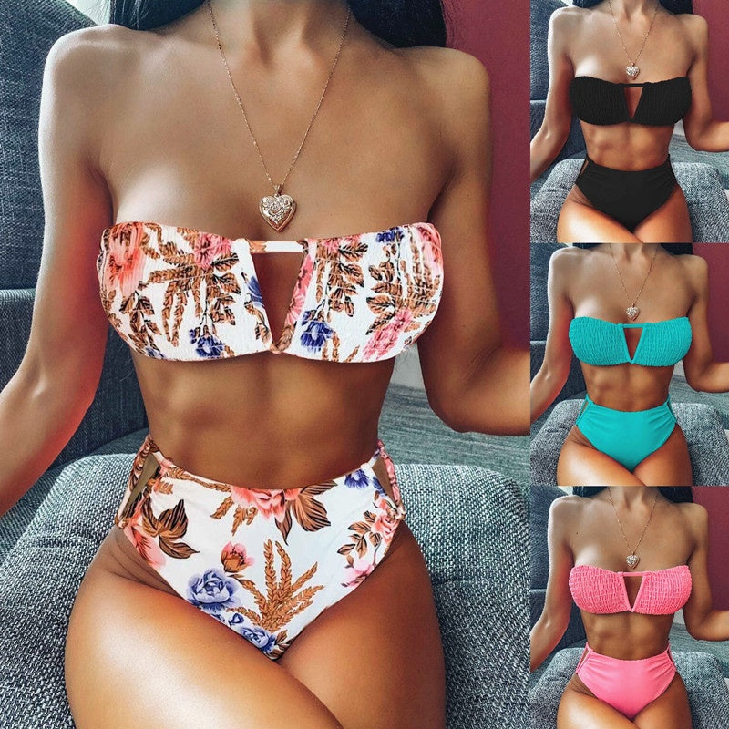 Professional Stretchy Top Bikini Set - Nylon Construction (Premium Fabric Composition)