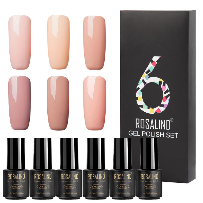 Professional Fine Nail Polish Collection - 6 Bottles Set | High-Quality Multi-Color Variety