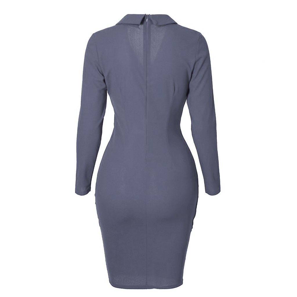 Robe boutonnée à manches longues sur les hanches