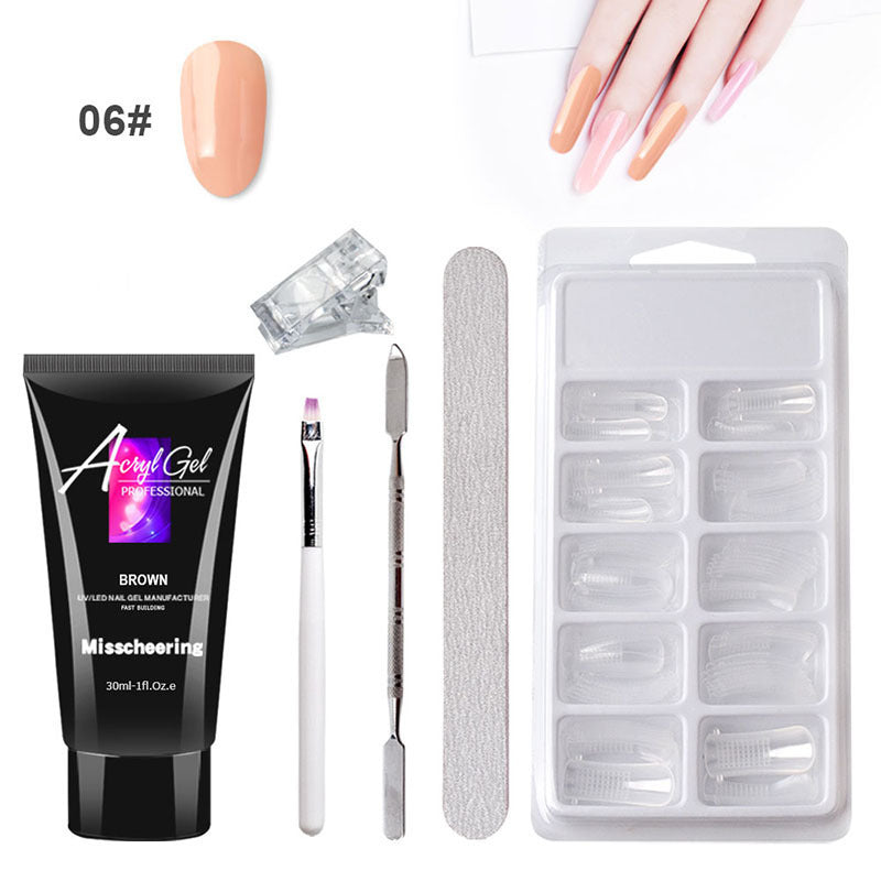 Painless Crystal Extension Gel Set - Quick Model Without Paper Holder | Professional Nail Art