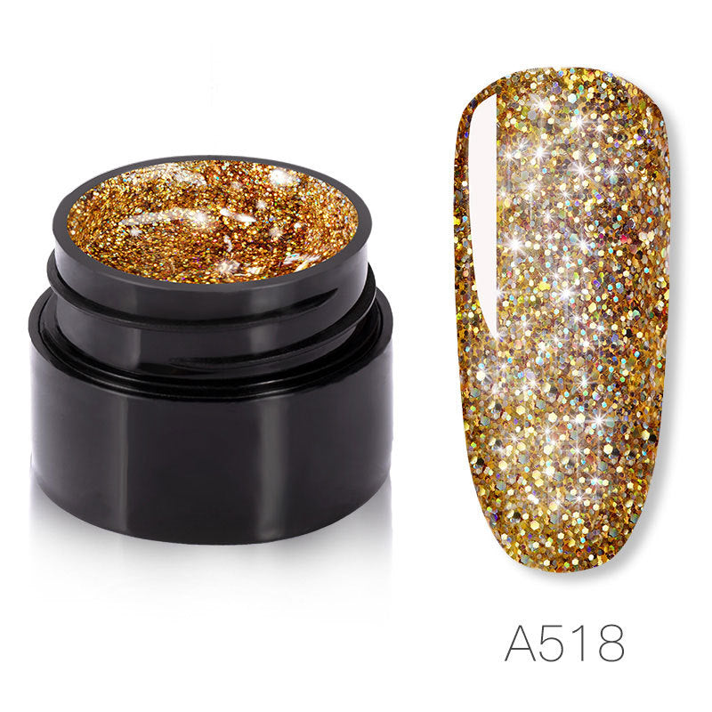 Sparkling Sparkle Nail Polish - 5ml 6 Colors UV/LED 30 Days | Almost No Smell Quality Priority