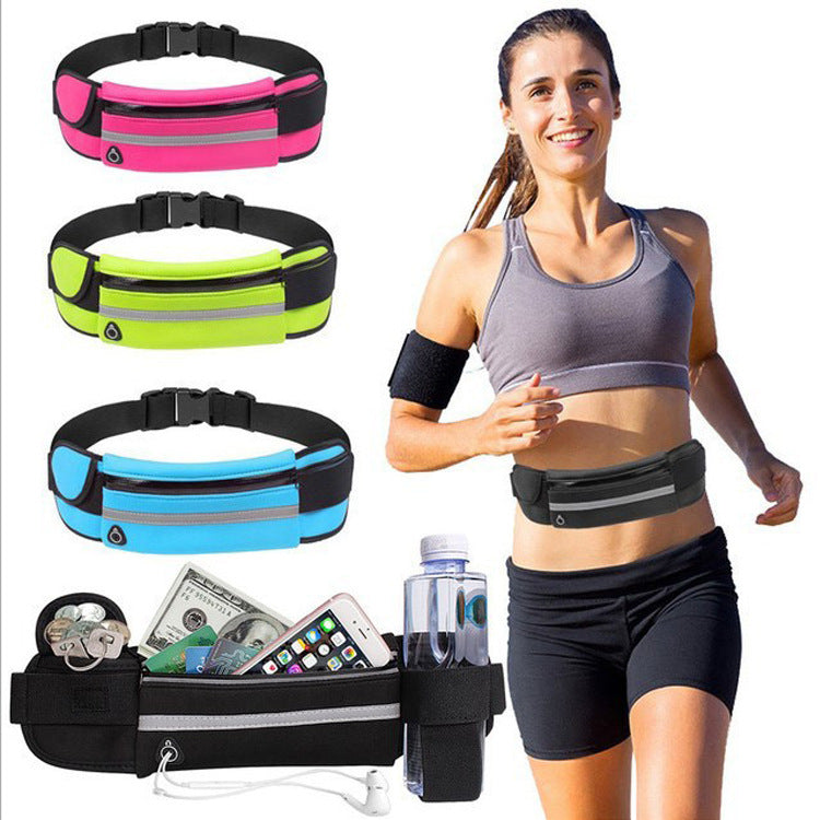 Fitness Midjeväska Med ficka Slim Running Jogging Bälte Fanny Pack Väska För Vandring Cykling Träning Sport Gym