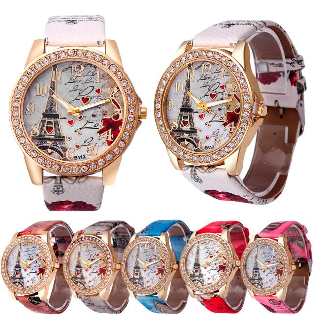 Nouveau Vintage Paris tour Eiffel montre à Quartz femme femmes filles dames étudiants montre-bracelet décontractée Relojes