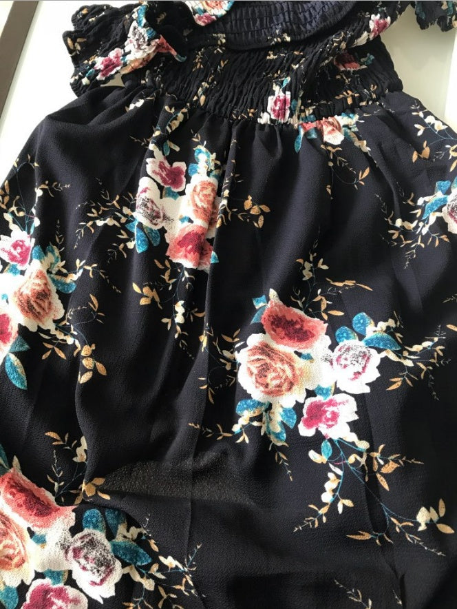 Boho style long klänning kvinnor Off axel strand sommar klänningar
