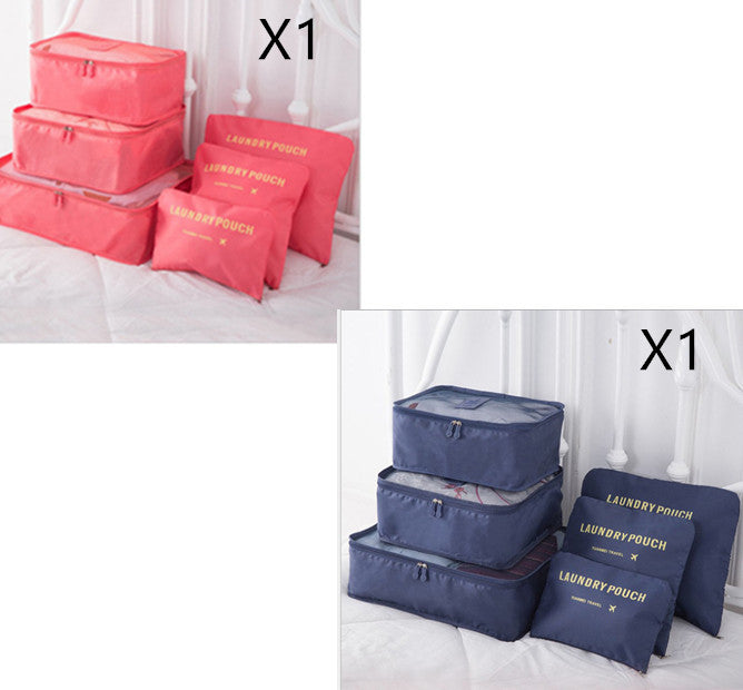 6 ST Reseförvaringsväska Set för Clothes Tidy Organizer