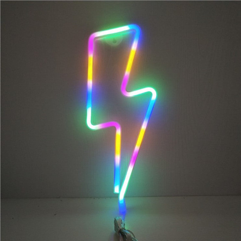 Röda rhum décoration blixtnedslag Neon ljusar