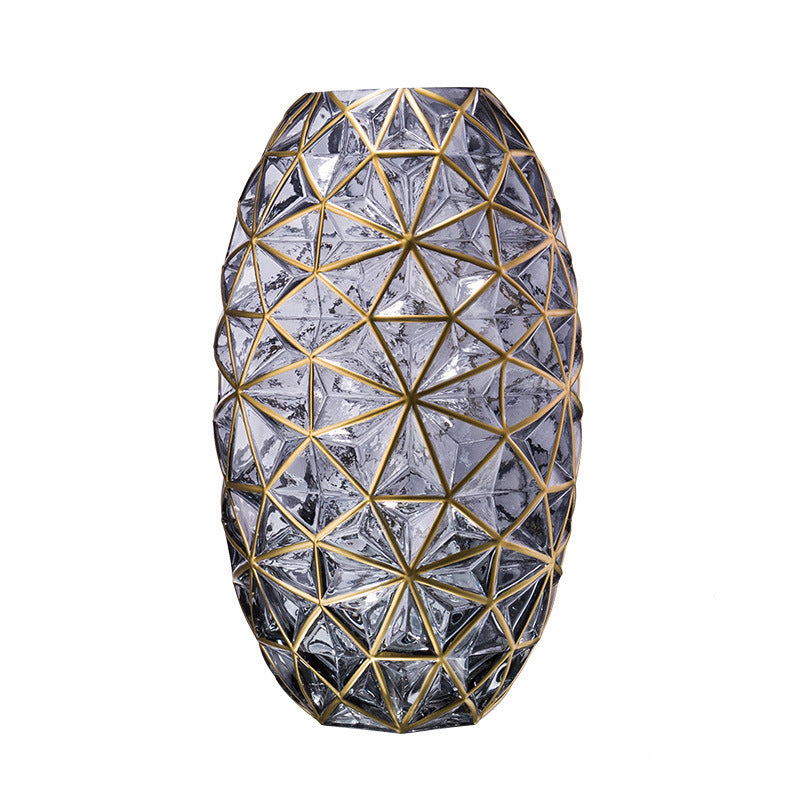 Vase en verre minimaliste, décoration de maison, fleurs hydroponiques, fleurs sèches, décor de salon, géométrie créative, ornements simples et concis