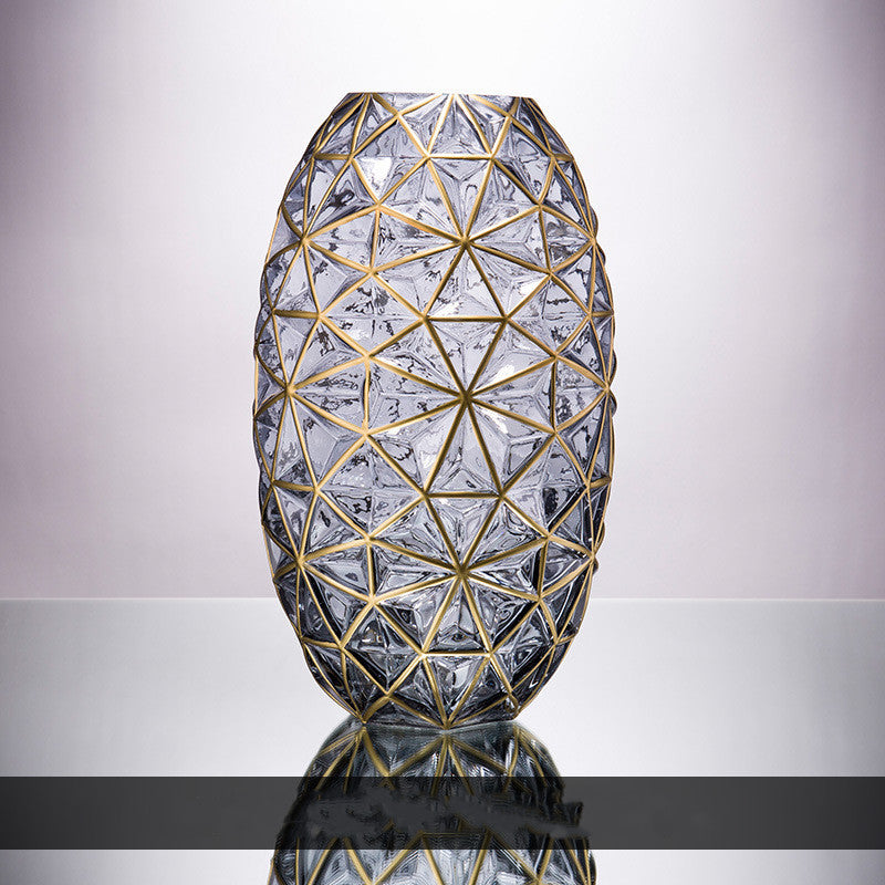 Vase en verre minimaliste, décoration de maison, fleurs hydroponiques, fleurs sèches, décor de salon, géométrie créative, ornements simples et concis