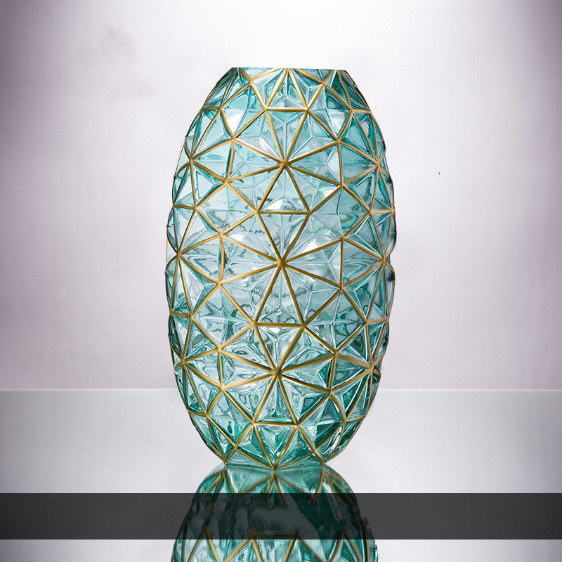 Vase en verre minimaliste, décoration de maison, fleurs hydroponiques, fleurs sèches, décor de salon, géométrie créative, ornements simples et concis