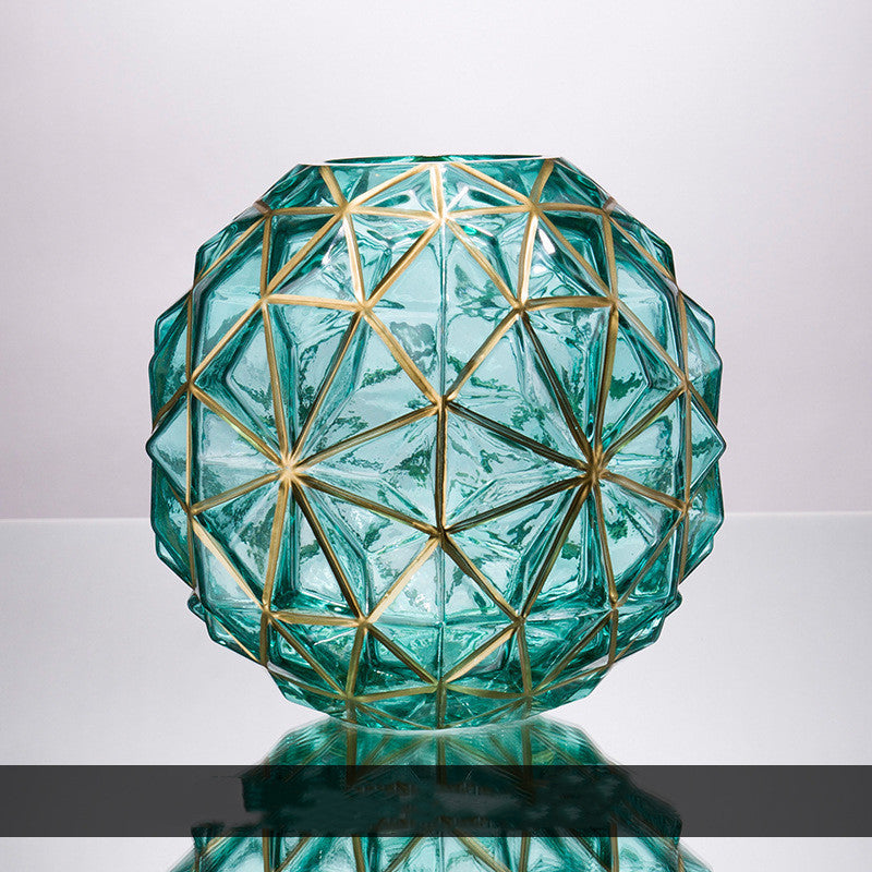 Vase en verre minimaliste, décoration de maison, fleurs hydroponiques, fleurs sèches, décor de salon, géométrie créative, ornements simples et concis
