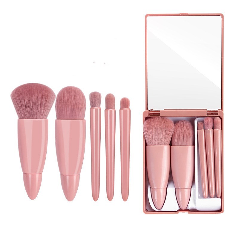 5 st sminkborstar verktygssats kosmetisk pulver ögonskugga foundation rouge blandning make up borste