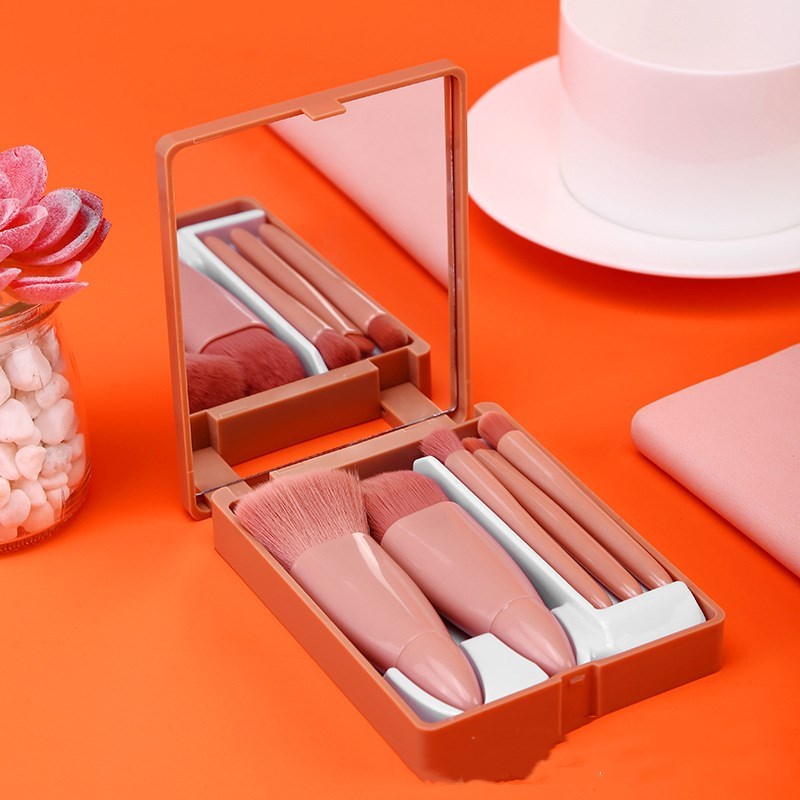 5 st sminkborstar verktygssats kosmetisk pulver ögonskugga foundation rouge blandning make up borste