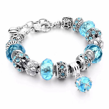 Crystal Beads Armband & Bangles Snake Chain Charm Armband För Dam Smycken