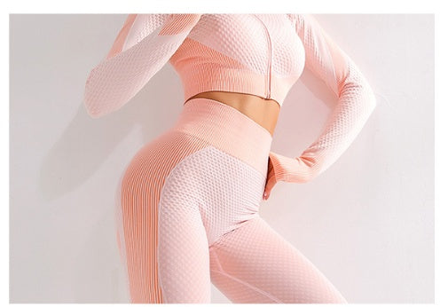 Ensembles de yoga d'entraînement sans couture, leggings pour femmes