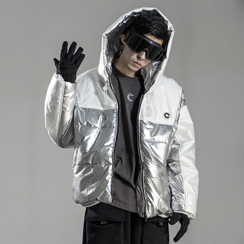 Veste matelassée en coton patché et épaissi pour hommes