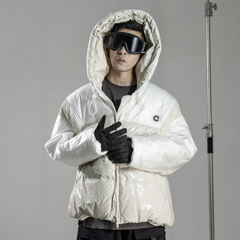Veste matelassée en coton patché et épaissi pour hommes