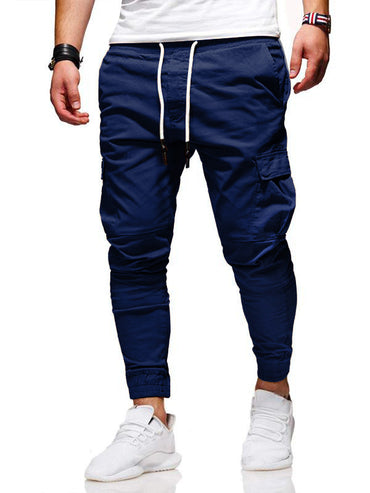 Pantalon décontracté en coton fin pour hommes, automne