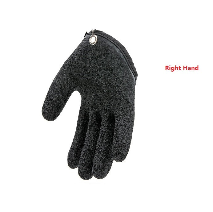 Fiskehandskar Anti-halk Skydda handen från punktering repor Fisherman Professional Catch Fish Latex Jakthandskar Vänster Höger