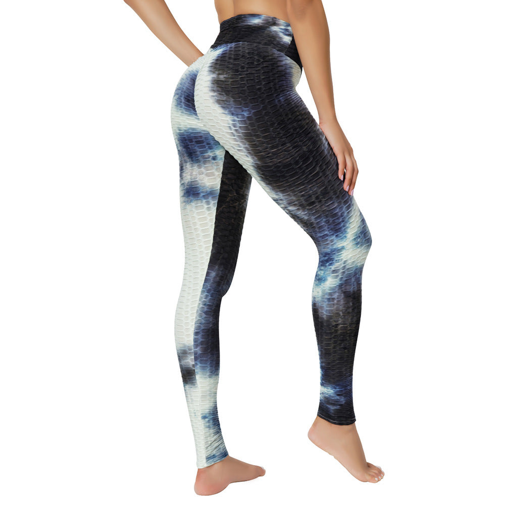 Yoga Jacquard Tie-Dye Yoga Kläder Bubble Yoga Byxor