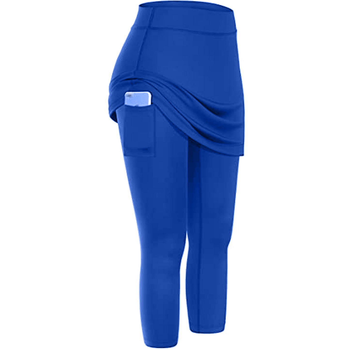 Women Tennis Skirt Leggings Pockets Elastic Sport Yoga Capris Skirts Legging