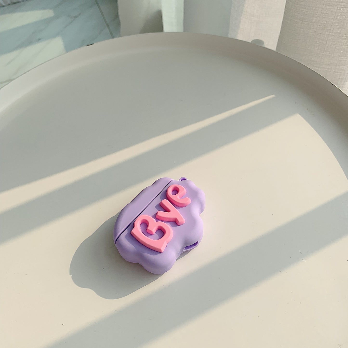 AirPod 2 Fodral 3D HI BYE Moln Letter Tecknad Mjuk Silikon Trådlös hörlursfodral För Apple Airpods Fodral Söt skal