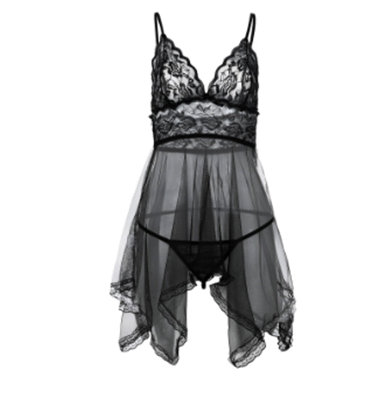 Sexy Lingerie Front Slit Nightdress - Elegant Design