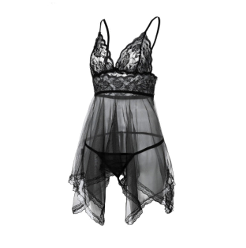 Sexy Lingerie Front Slit Nightdress - Elegant Design