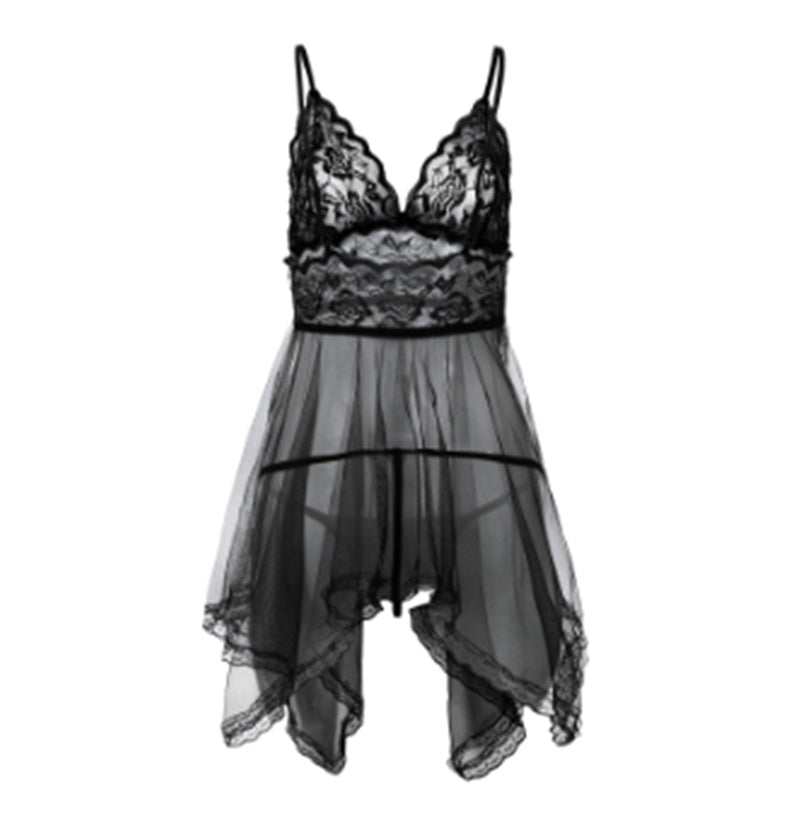 Sexy Lingerie Front Slit Nightdress - Elegant Design