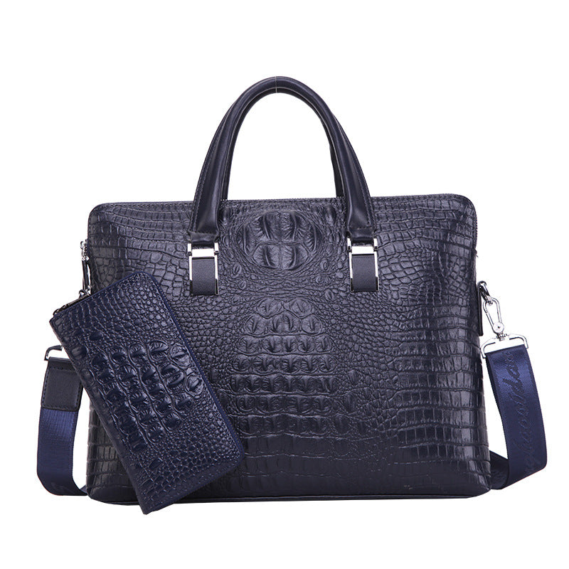 2021 Män Business Handväska Tvärsnitt Mönster Casual Portfölj PU Läder Messenger Bag För Herr
