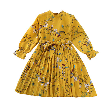 Robe de princesse à manches longues pour enfants, imprimé coréen explosif