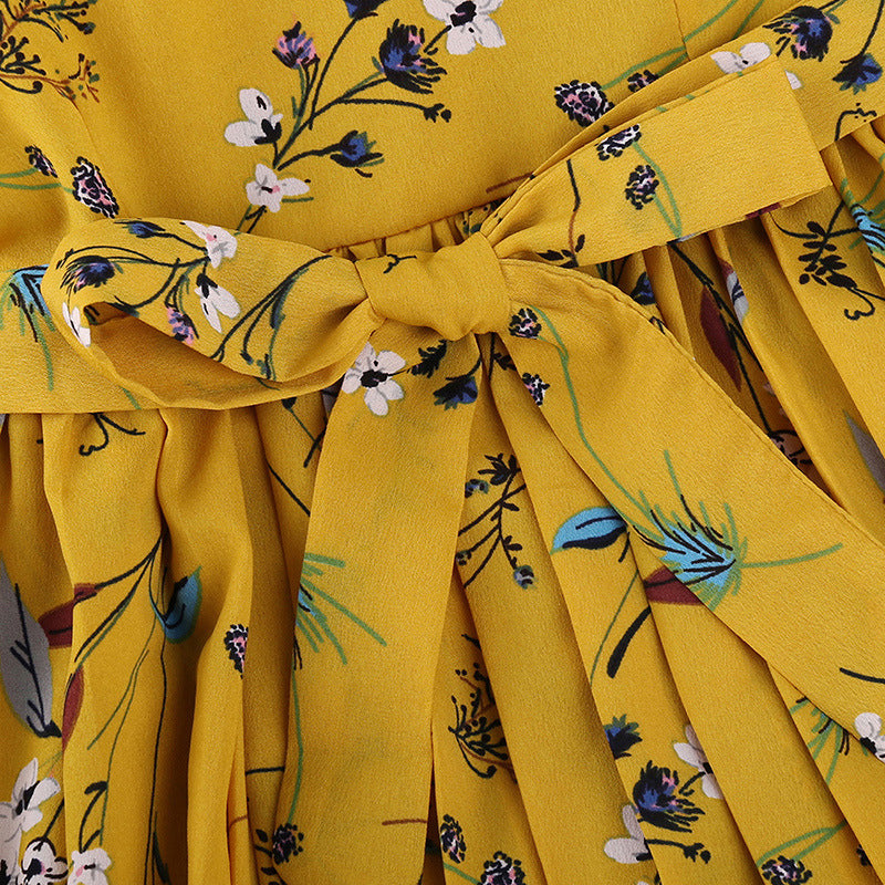 Robe de princesse à manches longues pour enfants, imprimé coréen explosif