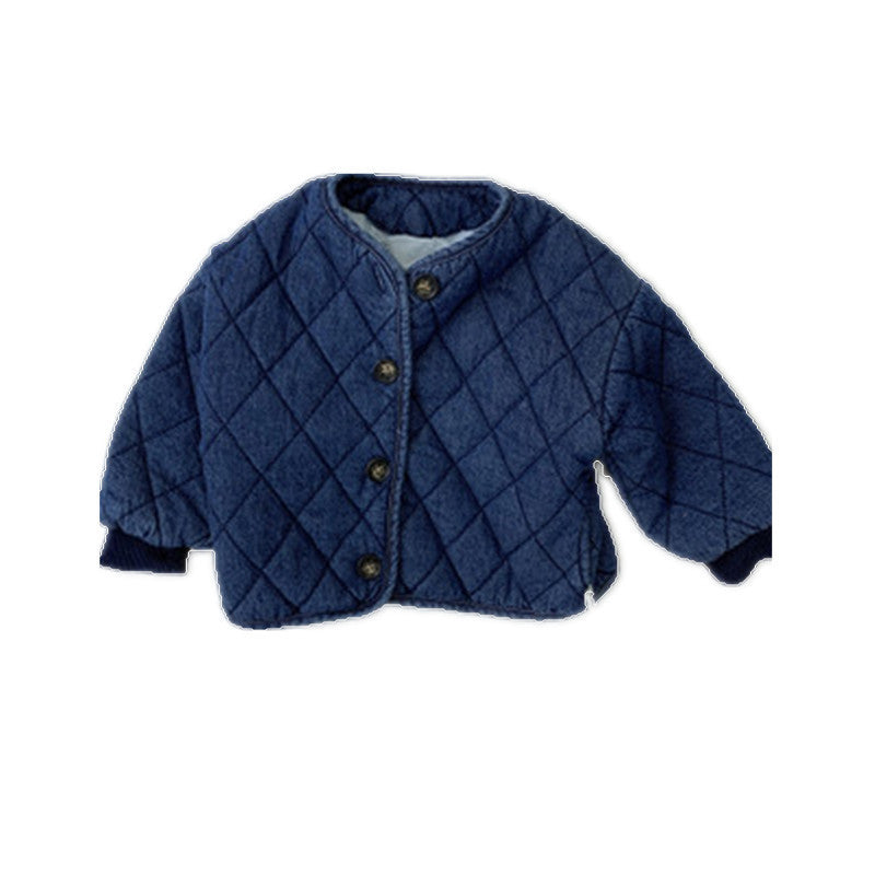 Baby Autumn Winter Cowboy Denim Jacket - Cotton Outerwear for Kids
