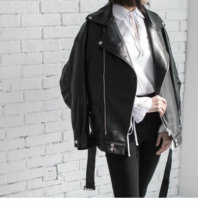 Veste en cuir Veste de moto étudiante