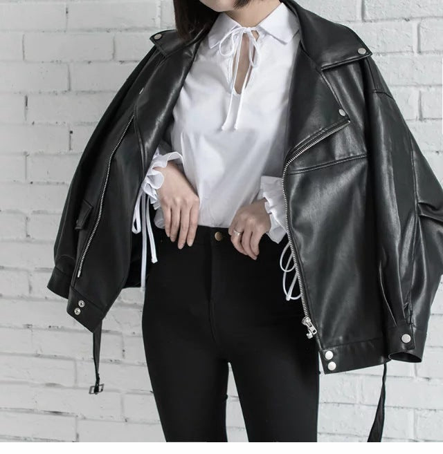 Veste en cuir Veste de moto étudiante