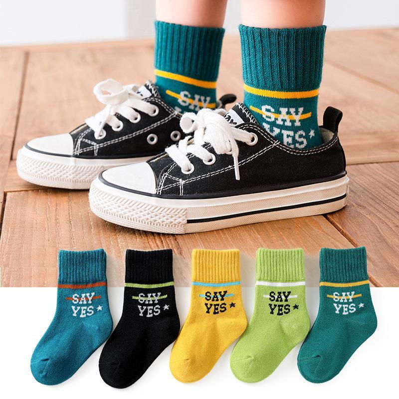 Chaussettes pour enfants printemps et automne Section mince en Tube garçons et filles chaussettes pour enfants coréens