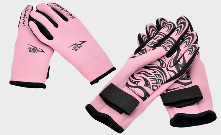 Snorkelhandskar Dykhandskar Utskrift Halkfri