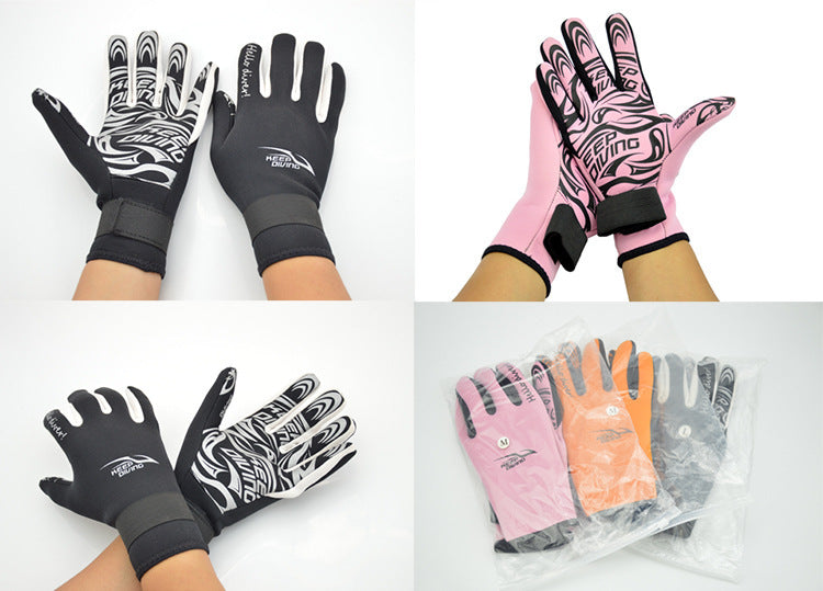 Snorkelhandskar Dykhandskar Utskrift Halkfri