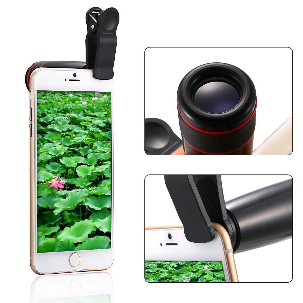 10 i 1 Telefon Kamera Lens Kit Tillbehör Travel Telescope Zoom Monopod