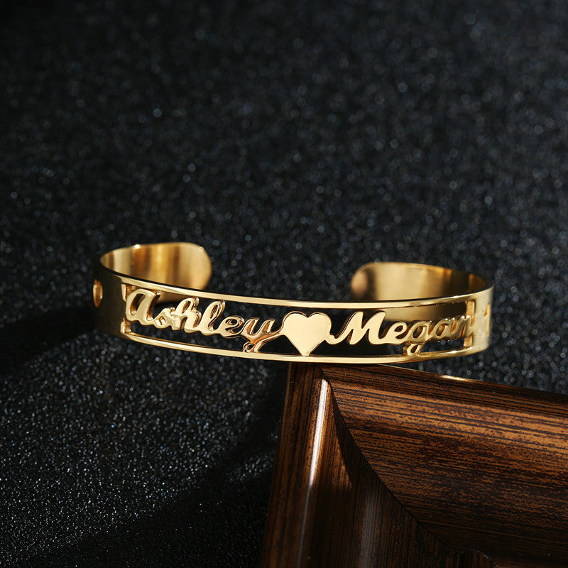 Electroplated English Alphabet Bracelet
