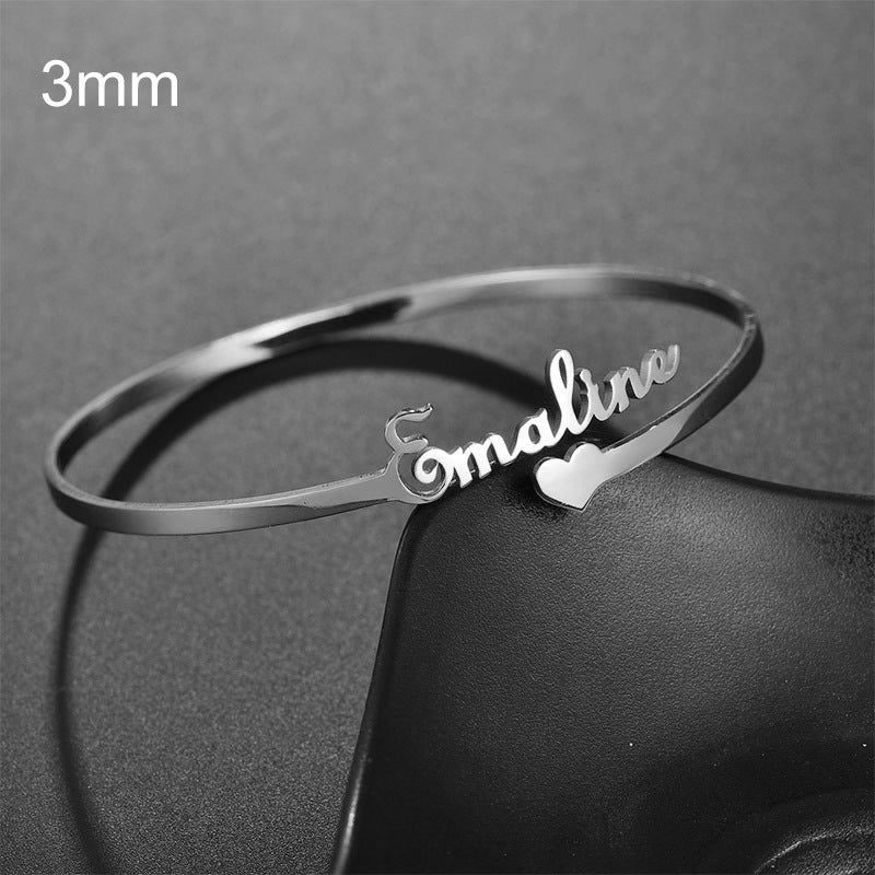 Electroplated English Alphabet Bracelet