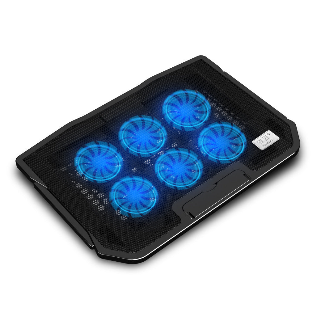 Notebook Cooler With 6 High-speed Fans Non-slip Adjustable Wind Speed Cooling Pad