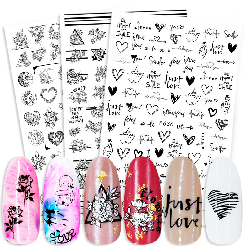 Summer Flowers Nail Stickers - 5g | Professional Nail Art Decals