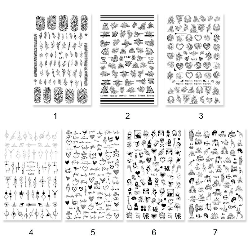 Summer Flowers Nail Stickers - 5g | Professional Nail Art Decals