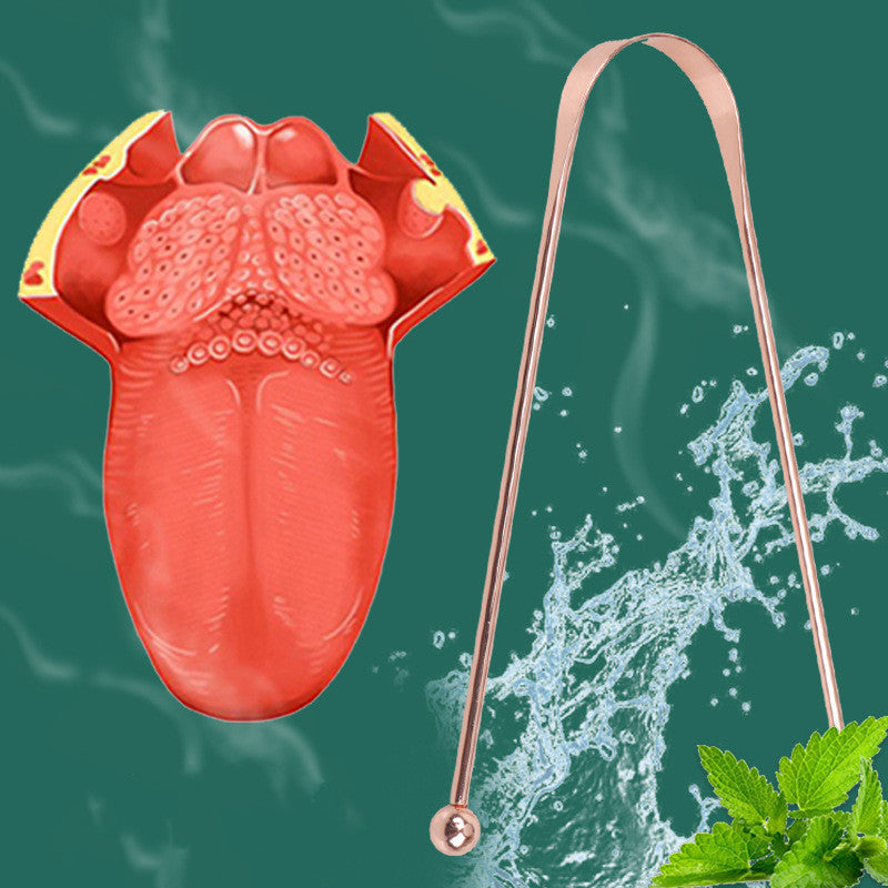 Tongue Scraper 304 Stainless Steel Tongue Cleaner Brush Tongue Plate