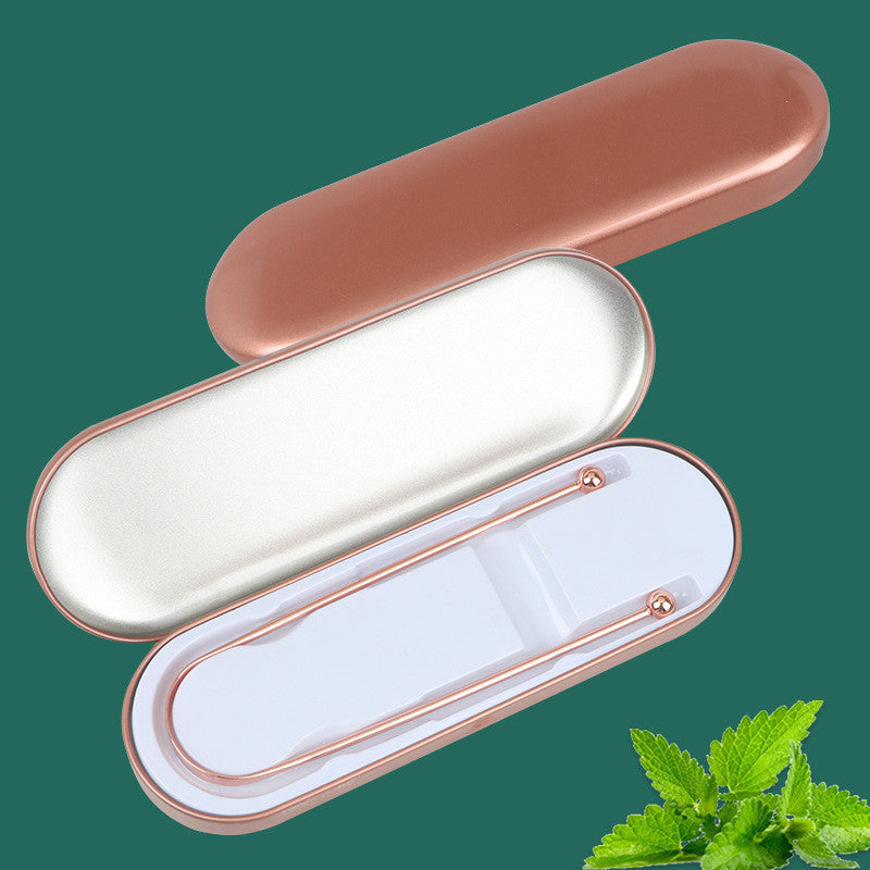 Tongue Scraper 304 Stainless Steel Tongue Cleaner Brush Tongue Plate