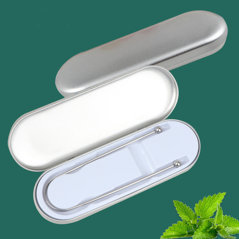 Tongue Scraper 304 Stainless Steel Tongue Cleaner Brush Tongue Plate