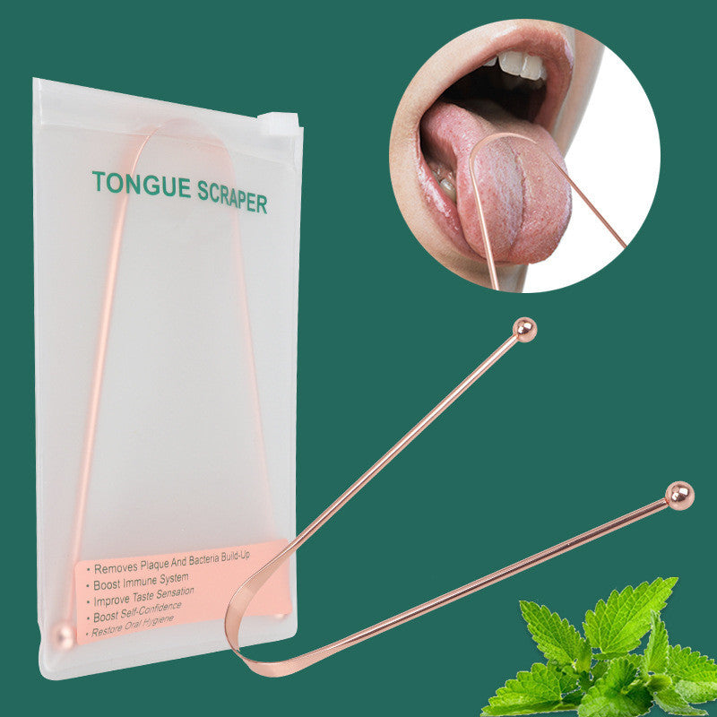 Tongue Scraper 304 Stainless Steel Tongue Cleaner Brush Tongue Plate