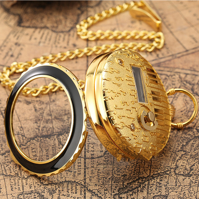 Eight Music Box Hollow Necklace Watch Waterproof - Melodic Elegant Sophisticated Nostalgic Charming Versatile