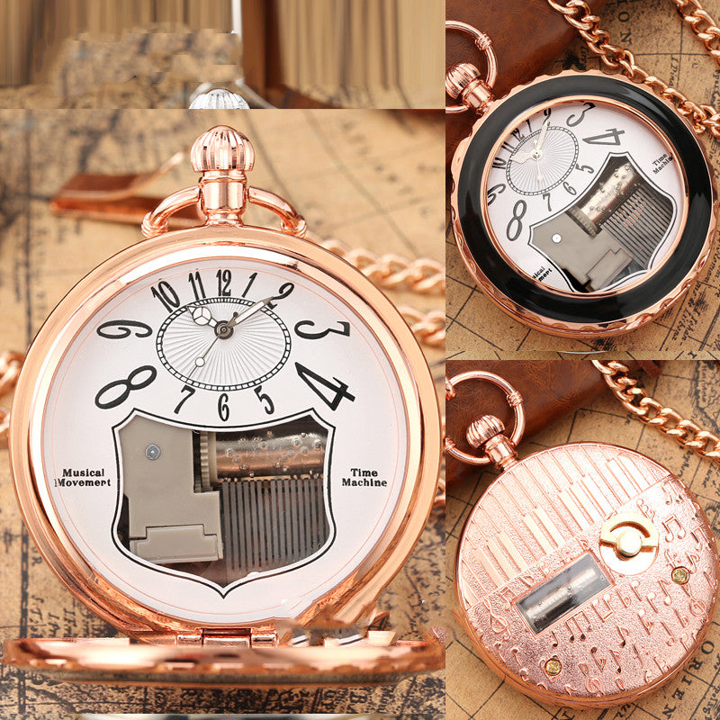 Eight Music Box Hollow Necklace Watch Waterproof - Melodic Elegant Sophisticated Nostalgic Charming Versatile