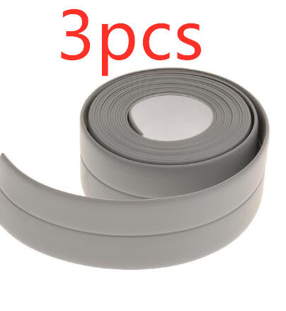 Bathroom Sealing Strip Tape - White PVC Self-Adhesive Waterproof Wall Sticker